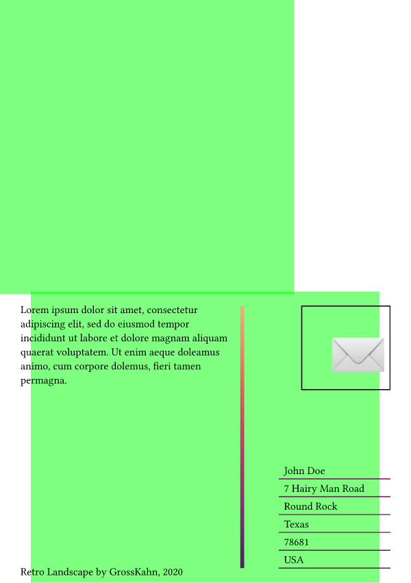 Basic Postcard template preview