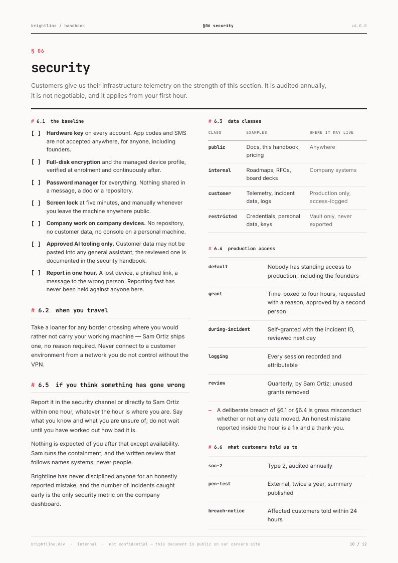 Mono Index employee handbook template, page 10 of 12